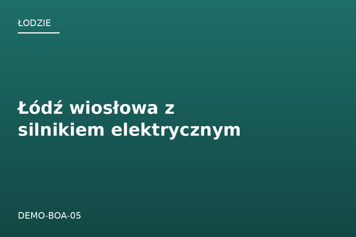 Łódź wiosłowa z silnikiem elektrycznym