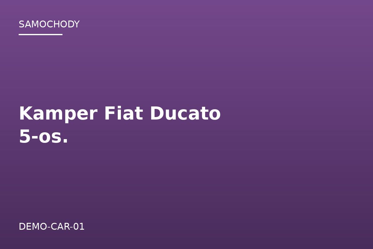 Kamper Fiat Ducato 5-os.
