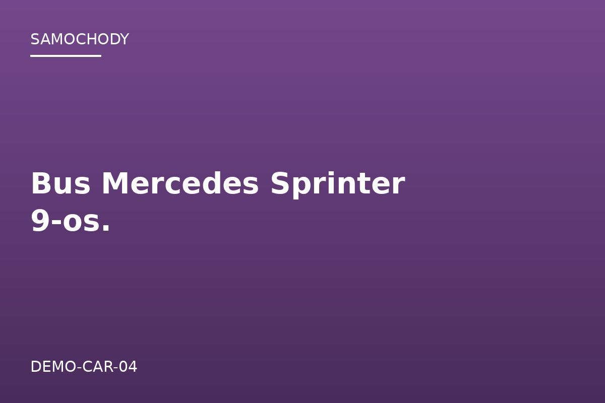 Bus Mercedes Sprinter 9-os.