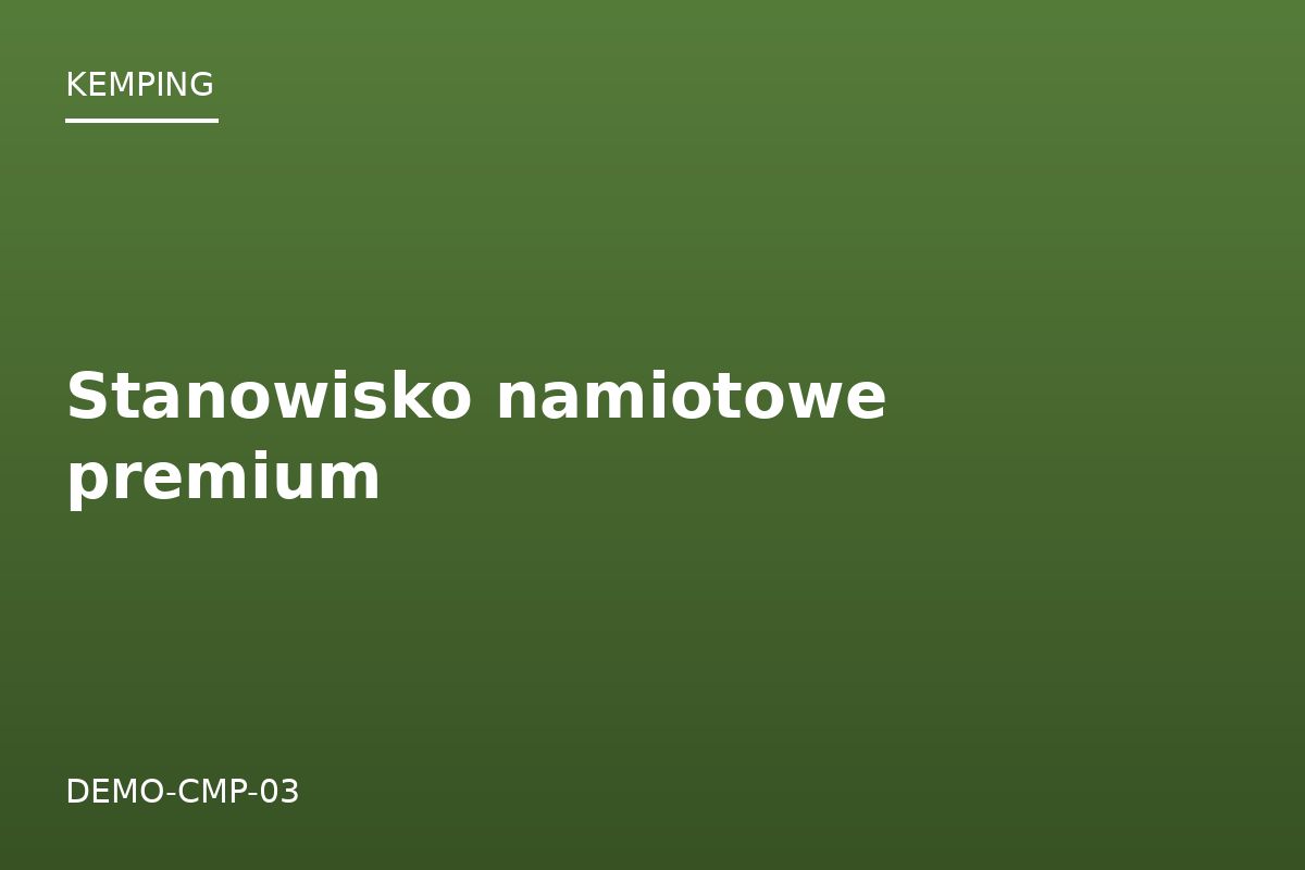 Stanowisko namiotowe premium